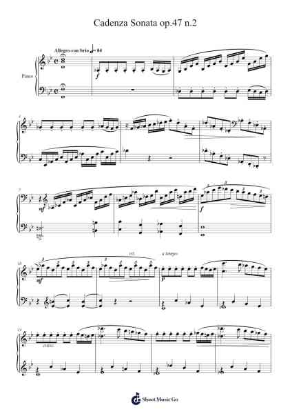 Cadenza Sonata op.47 n.2 Sheet Music by undefined-Arr.Manbeard Lylaine