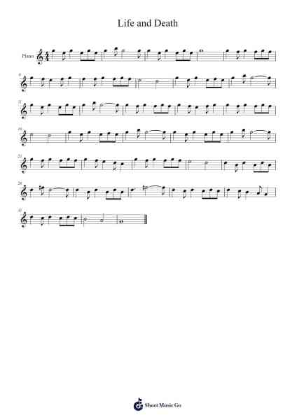Life and Death Sheet Music by Lost-Arr.Clevestowe Walkyes