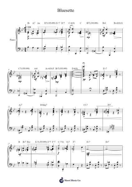 Bluesette Sheet Music by Toots Thielemans-Arr.Maudtance Waybert