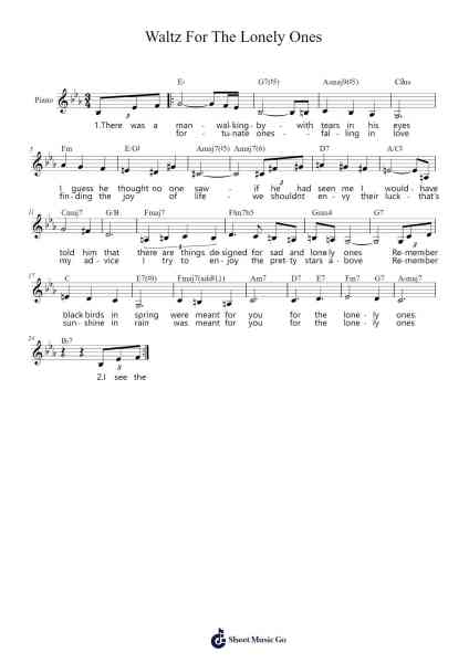 Waltz For The Lonely Ones Sheet Music by Esbjörn Svensson-Arr.Wilbeth