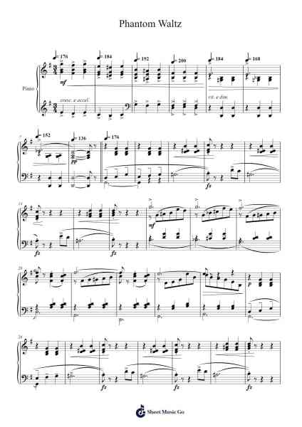 Phantom Waltz (1914) Sheet Music by Lora M. Hudson-Arr.Pumens Faulkgrant