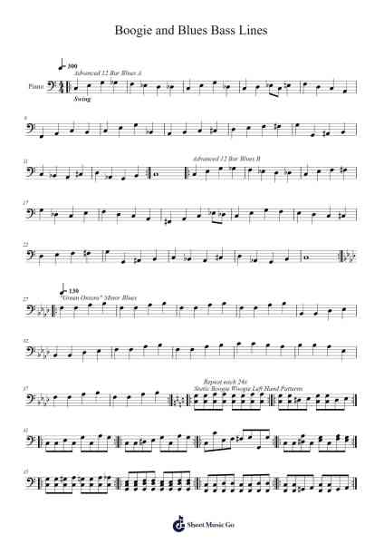 Boogie and Blues Bass Lines Sheet Music by undefined-Arr.Philley Mabna