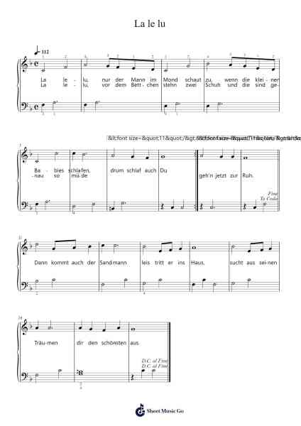 La le lu Sheet Music by Heinz Rühmann-Arr.Willmand Dundre
