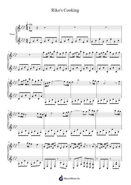 Riko's Cooking (Piano) Sheet Music by Kevin Penkin-Arr.Borgtle