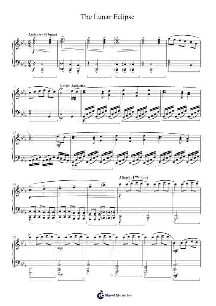 The Lunar Eclipse Sheet Music by undefined-Arr.Gracejosh