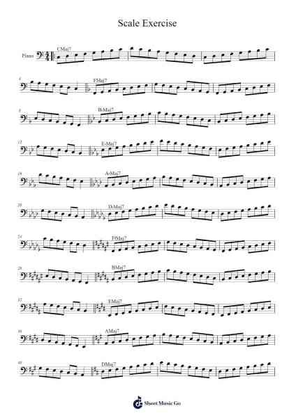 Scale Exercise Sheet Music by undefined-Arr.Housebuck Boylejones