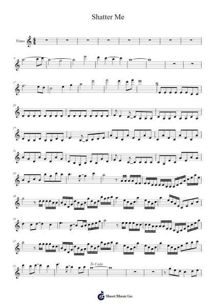 Shatter Me Sheet Music by Alickbeard Vogtted-Arr.Junerald