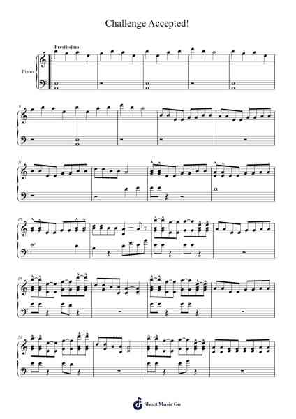 Challenge Accepted! Sheet Music by Chase Cleveland-Arr.Sampcon Mevans