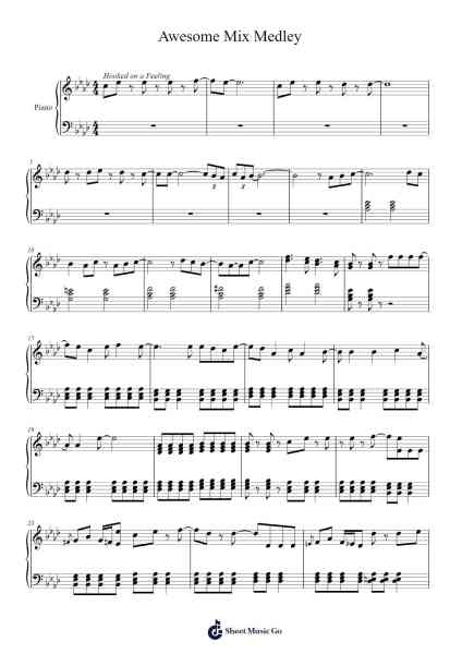 Awesome Mix Medley Sheet Music by -Arr.Norgiles