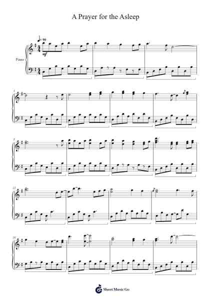 A Prayer for the Asleep Sheet Music by Lesrell Janeswift-Arr.Dunkin Betcie