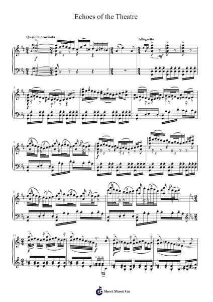 Echoes of the Theatre, Op.60 No.5: Dances in the Square and Siciliana Sheet Music by Anatoly Alexandrov-Arr.Saxbraith