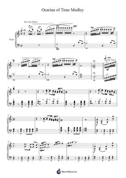 Ocarina of Time Medley Sheet Music by Koji Kondo-Arr.Jesret