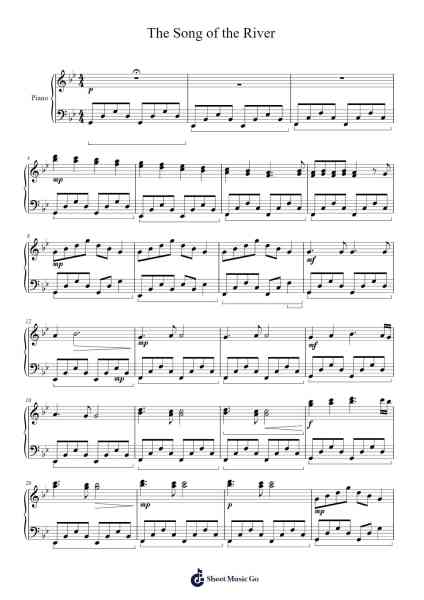 The Song of the River Sheet Music by Frederick Henry Pease-Arr.Reylot