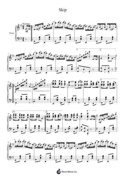 Skip Sheet Music by Libbie Erickson-Arr.Wesriah