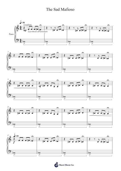 The Sad Mafioso Sheet Music by Godspeed You! Black Emperor-Arr.Derkyle