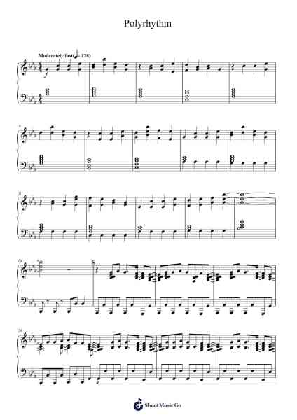 Polyrhythm Sheet Music by Michael Giacchino/Yasutaka Nakata-Arr.Yeapont Trecob