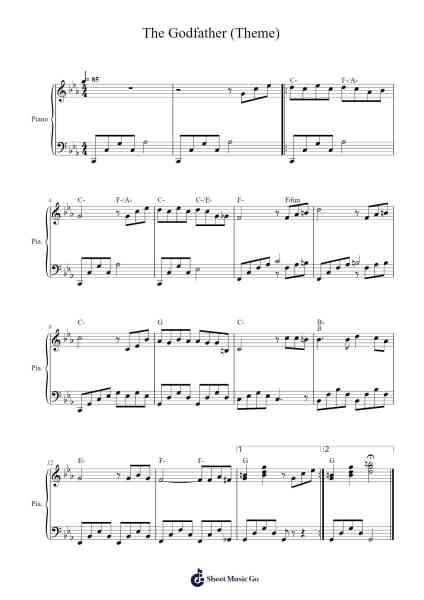 The Godfather Waltz Sheet Music by Nino Rota-Arr.Louiste