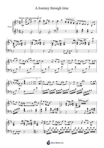 A Journey through time Sheet Music by undefined-Arr.Chauburne Fowblair