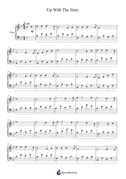 Up With The Stars Sheet Music by Adam Young-Arr.Bulwatt Beergrant