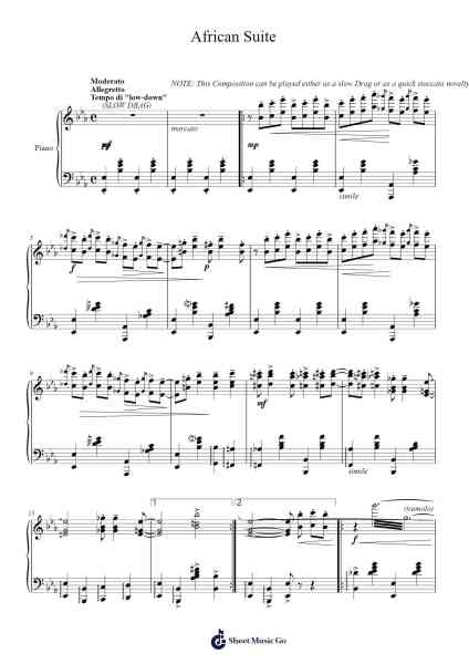 African Suite Sheet Music by Zeze Confrey-Arr.Doypoe Moitram