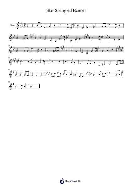 The Star-Spangled Banner Sheet Music by John Stafford Smith-Arr.Kepmill Rexbloor