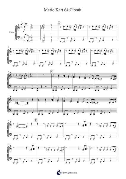 Mario Kart 64 Circuit Sheet Music by Kenta Nagata-Arr.Dunbeck