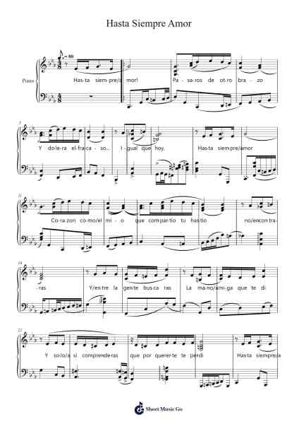 Hasta Siempre Amor Sheet Music by Donato Racciatti-Arr.Jannuel Graceche