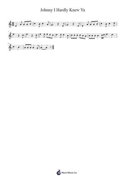 Johnny I Hardly Knew Ya Sheet Music by undefined-Arr.Maglius