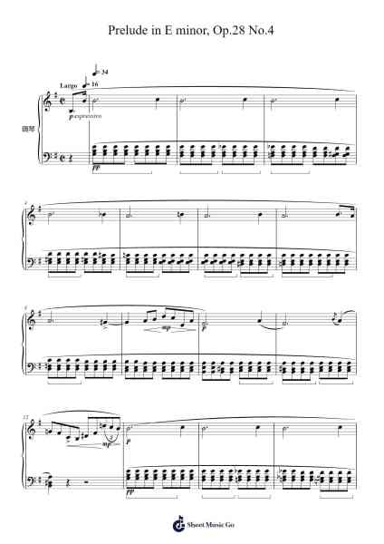Prelude in E minor, Op. 28 No. 4 Sheet Music by Frédéric Chopin-Arr.Brosaul