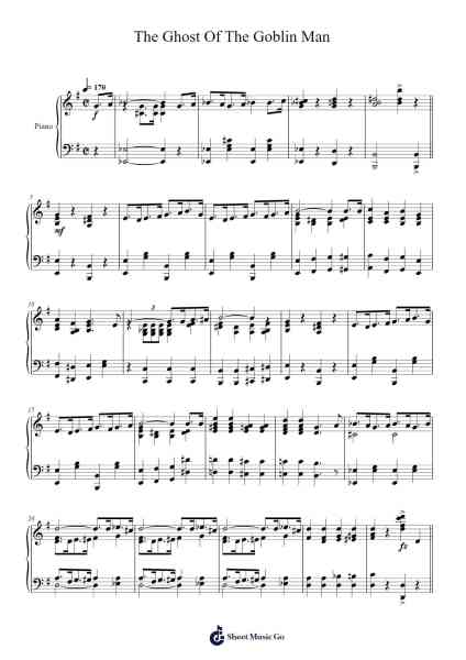The Ghost Of The Goblin Man Sheet Music by Harry Von Tilzer-Arr.Humglas Leathus