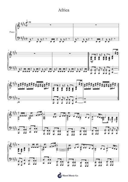 Africa Sheet Music by Toto-Arr.Francesphrey Faholmes