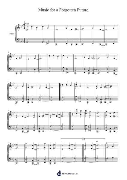 Music for a Forgotten Future (Intro) Sheet Music by J. COLLARD-Arr.Bowvice Chaboyd
