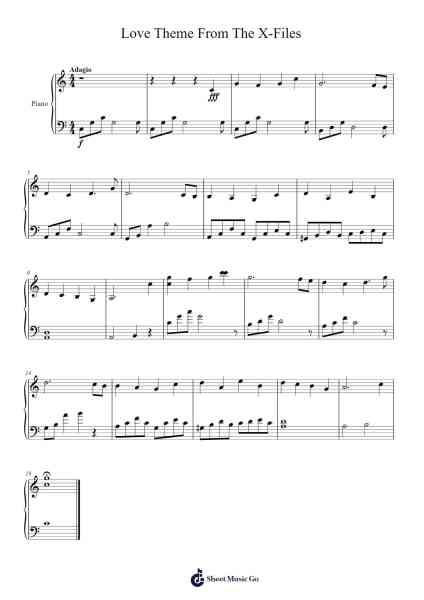 Love Theme From The X-Files Sheet Music by Misc Television-Arr.Rosworth