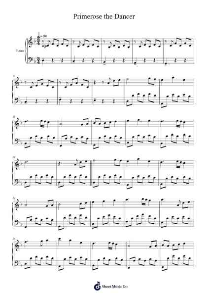 Primerose the Dancer Sheet Music by Yasunori Nishiki-Arr.Beauze