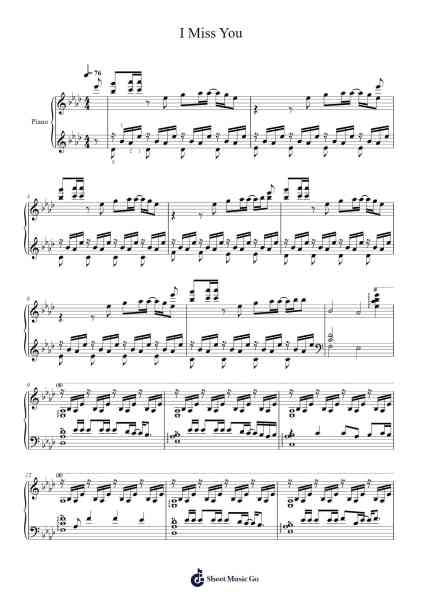 I Miss You Sheet Music by Duble Sidekick-Arr.Kylenus Minruth