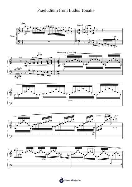 Praeludium from Ludus Tonalis Sheet Music by Paul Hindemith-Arr.Cromon Annlvis