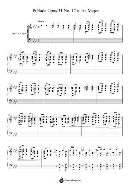 Prélude Opus 31 No. 17 in A♭ Major Sheet Music by Charles-Valentin Alkan-Arr.Borgtle