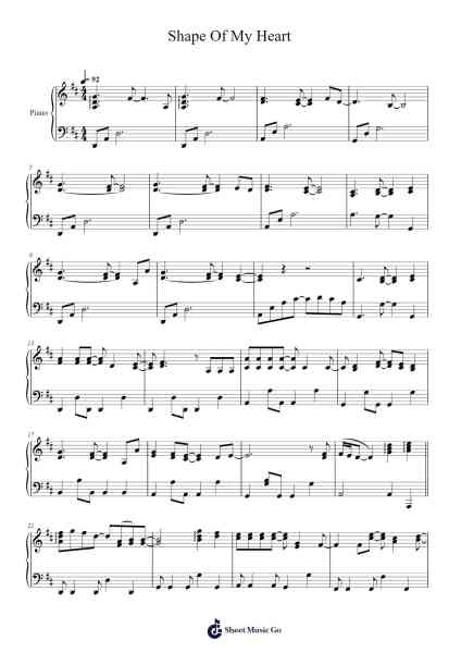 Shape Of My Heart Sheet Music by 后街男孩-Arr.Louann Bonpe