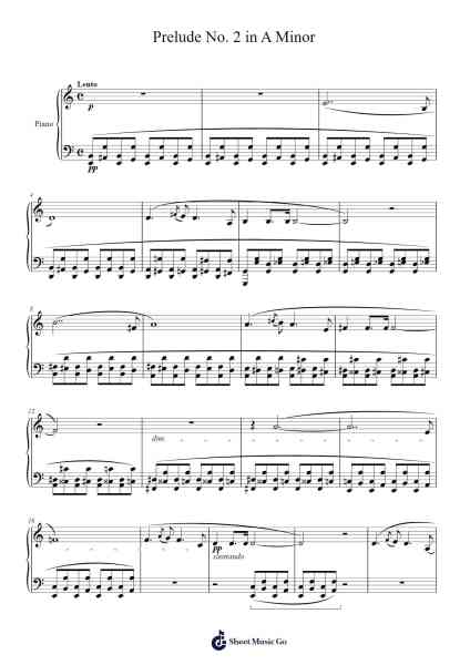 Prelude No. 2 in A Minor, Op. 28 Sheet Music by Frédéric Chopin-Arr.Holew Brianmaud