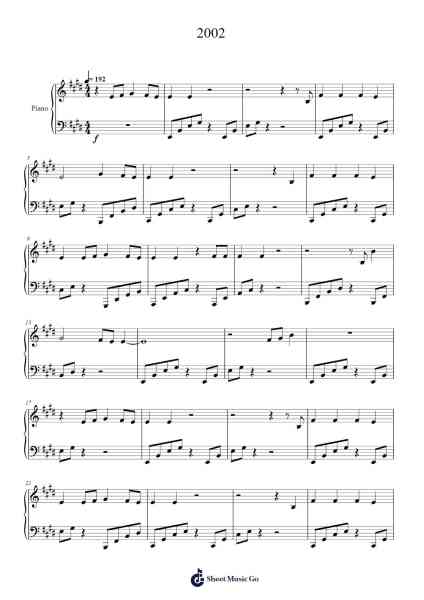 2002 Sheet Music by Claudeday-Arr.Consdrow
