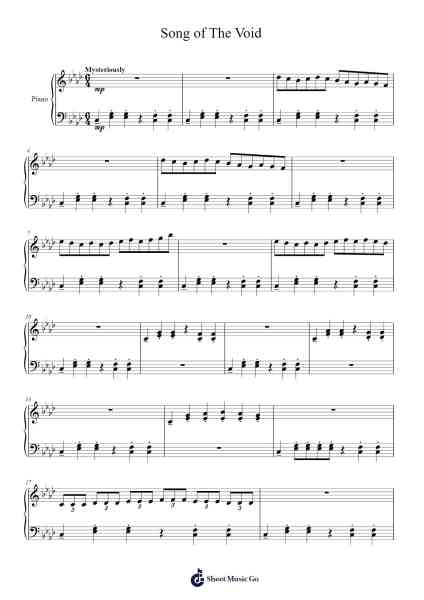 Song of The Void Sheet Music by undefined-Arr.Oglet Kitcke