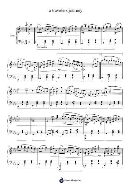 a travelers journey Sheet Music by Paolo Cabral-Arr.Payyule