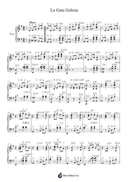 La Gata Golosa Sheet Music by Fulgencio Garcia-Arr.Wrightthodore Wolfgai