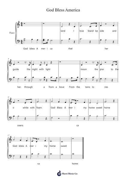 God Bless America Sheet Music by Thomas Eyring-Arr.Egcon Maxlie