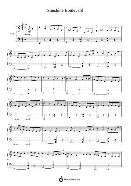 Sunshine Boulevard Sheet Music by Anthony Pham-Arr.Fordlome
