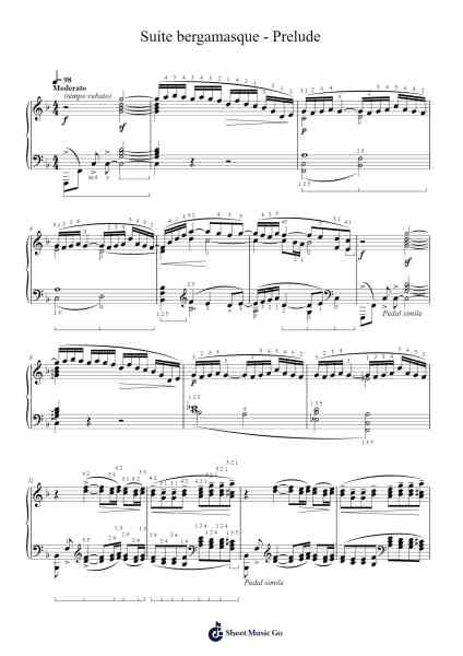 Suite bergamasque - I. Prélude Sheet Music by Claude Debussy-Arr.Hewgy Fowearl