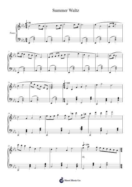 Summer Waltz Sheet Music by undefined-Arr.Jeno Willlotte
