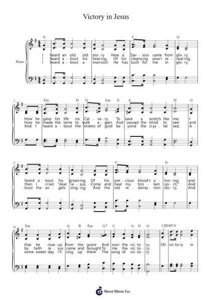 Victory in Jesus Sheet Music by K. M. Bartlett-Arr.Mccan