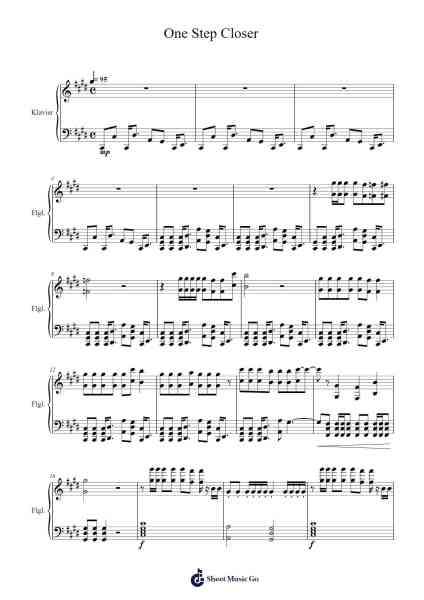 One Step Closer Musica per pianoforte di Linkin Park - Arr.Abralph Strares