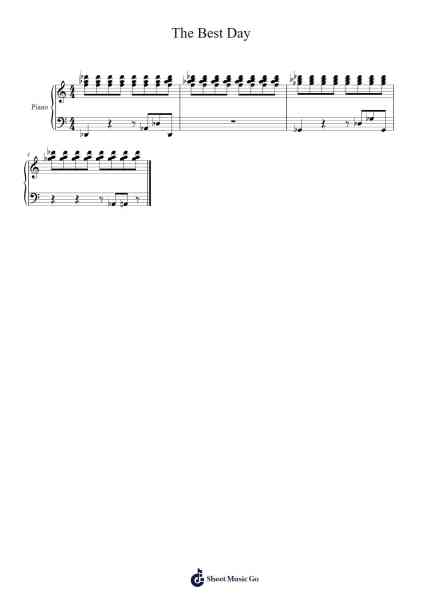 The Best Day Sheet Music by Atmosphere-Arr.Faithevice